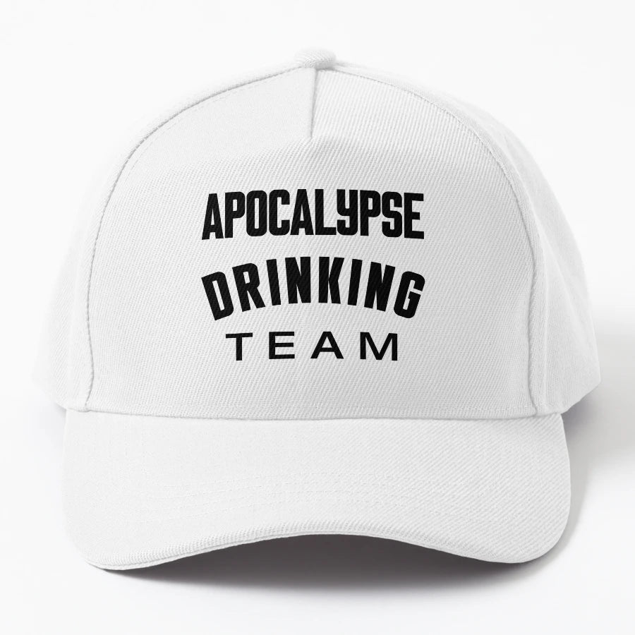 Apocalypse Drinking Team Doomsday Survival Trucker Hat - Snapback, Trucker Hat, Dad Hat, Denim Baseball Cap