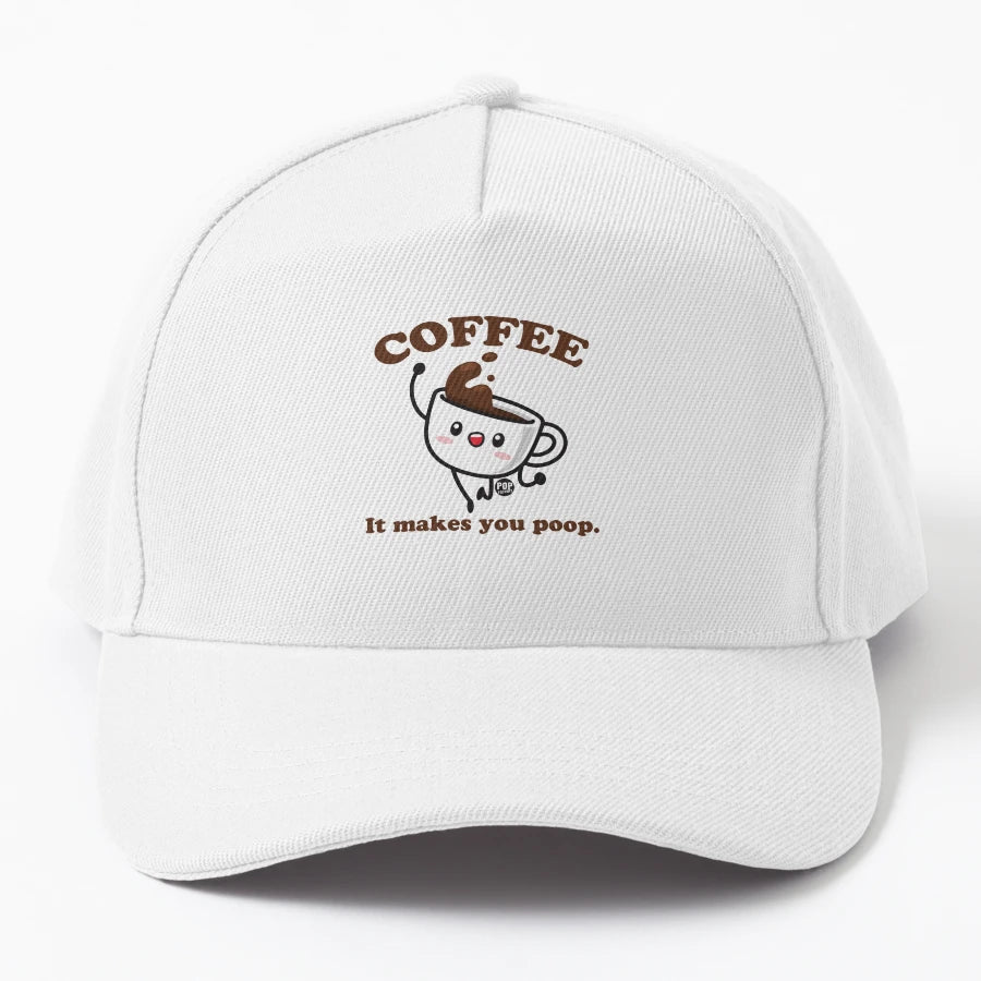 Coffee It Makes You Poop Trucker Hat - Washed Cotton - Snapback, Trucker Hat, Dad Hat, Denim Baseball Cap