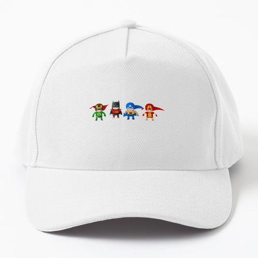 Cuite Most Powerful Superheros Denim Baseball Cap - Top - Snapback, Trucker Hat, Dad Hat, Denim Baseball Cap