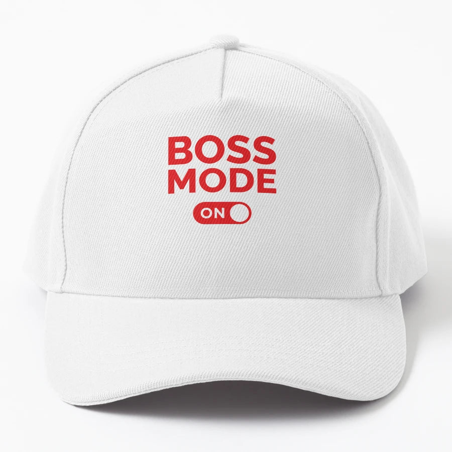 Boss Mode Denim Baseball Cap - Structured Outdoor Ready - Snapback, Trucker Hat, Dad Hat, Denim Baseball Cap