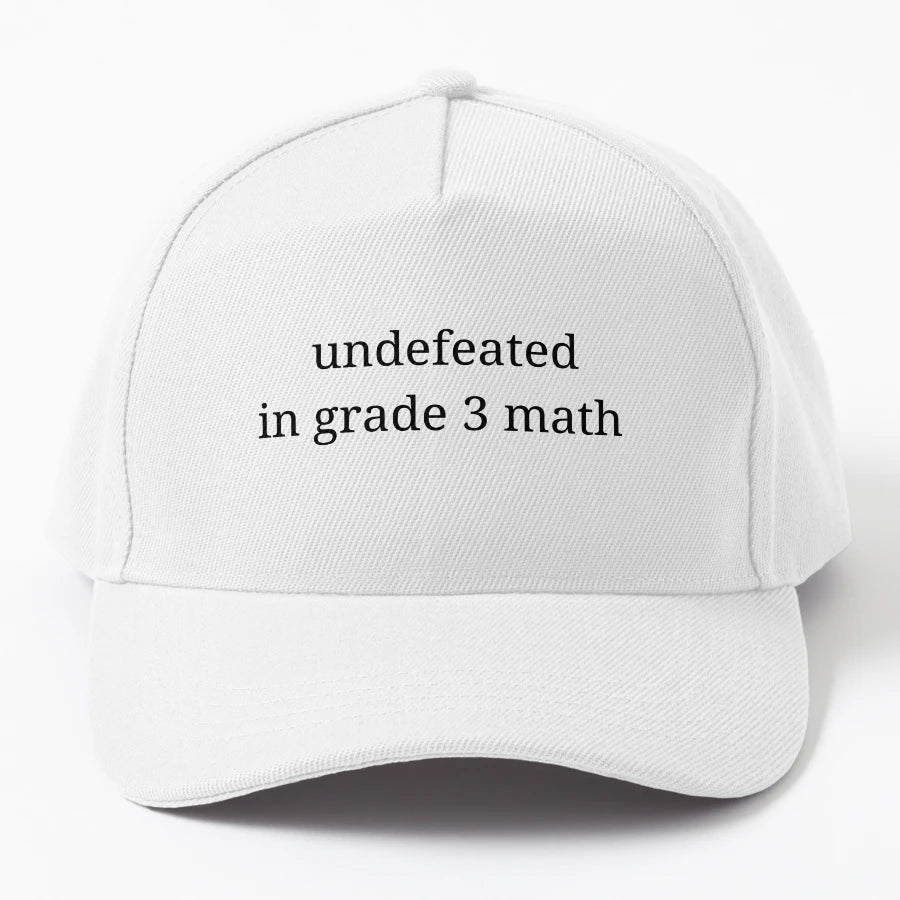 Undefeated Grade 3 Math OTTO Dad Hat - Premium Low-Profile - Snapback, Trucker Hat, Dad Hat, Denim Baseball Cap