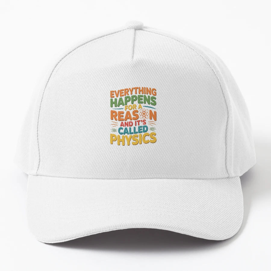 Everything Happens Reason Its Called Denim Baseball Cap - Snapback, Trucker Hat, Dad Hat, Denim Baseball Cap