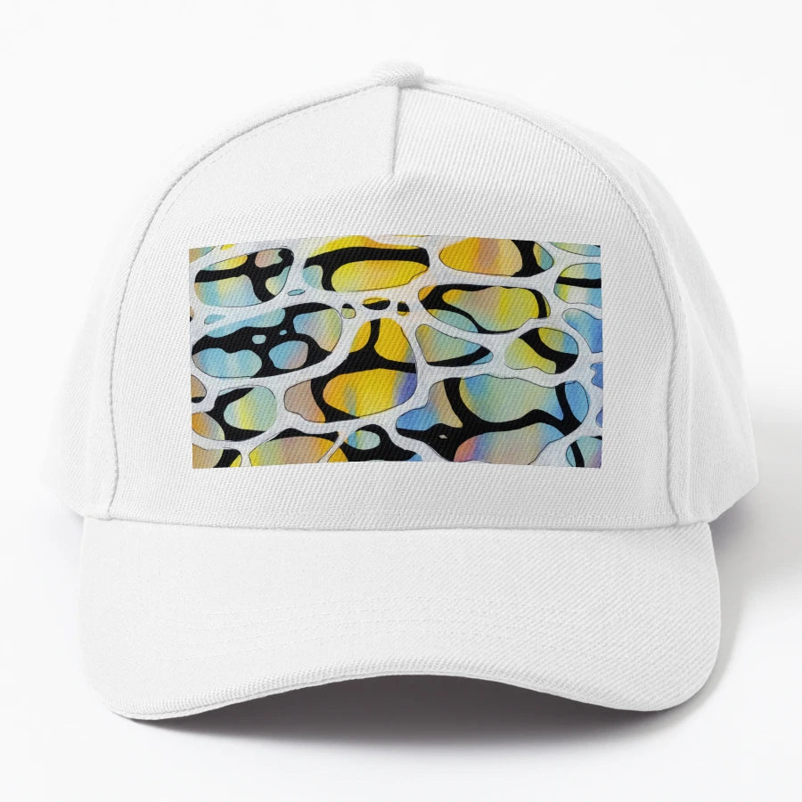 Iridescent Waters Denim Baseball Cap - Low-Profile Fit - Snapback, Trucker Hat, Dad Hat, Denim Baseball Cap