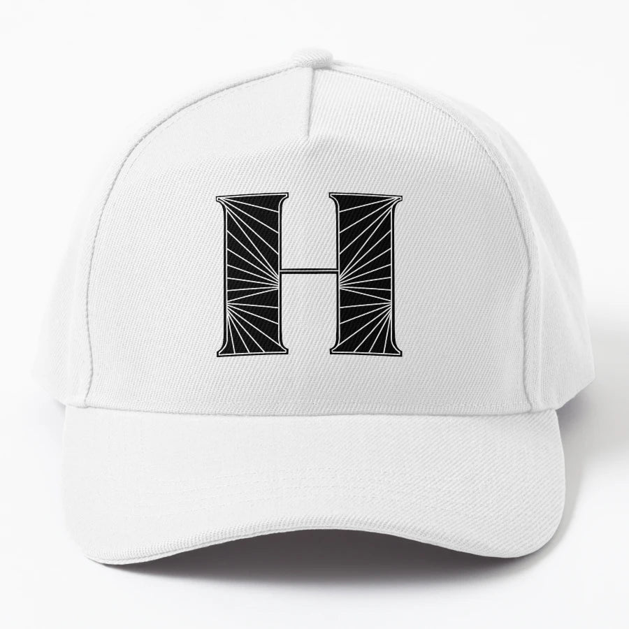 Geometric H Trucker Hat - Vintage Aesthetic Low-Profile - Snapback, Trucker Hat, Dad Hat, Denim Baseball Cap