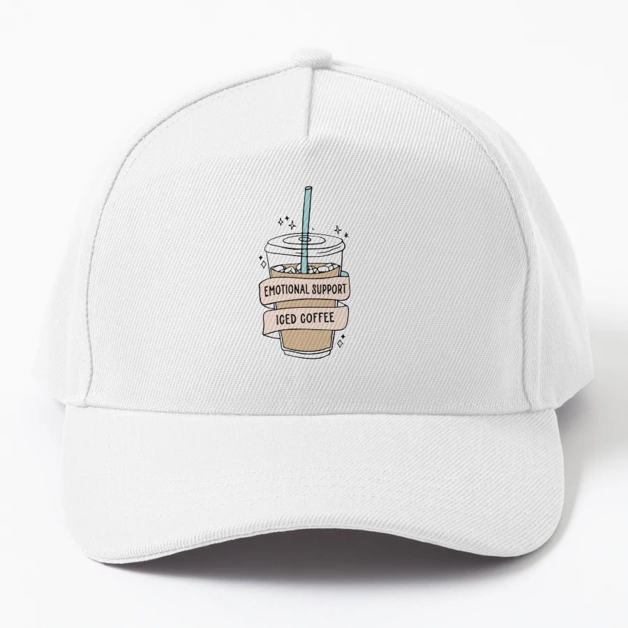 Emotional Support Iced Coffee OTTO Dad Hat - Vintage Style - Snapback, Trucker Hat, Dad Hat, Denim Baseball Cap