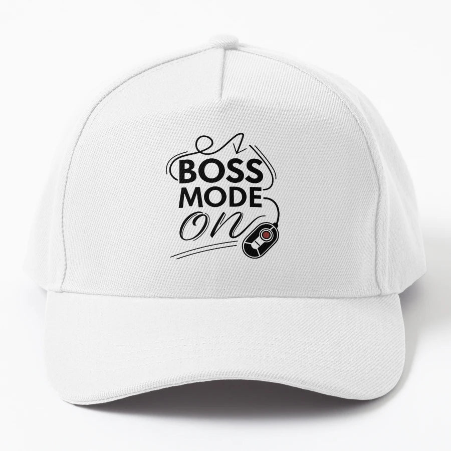 Boss Mode Trucker Hat - Structured Breathable Design - Snapback, Trucker Hat, Dad Hat, Denim Baseball Cap