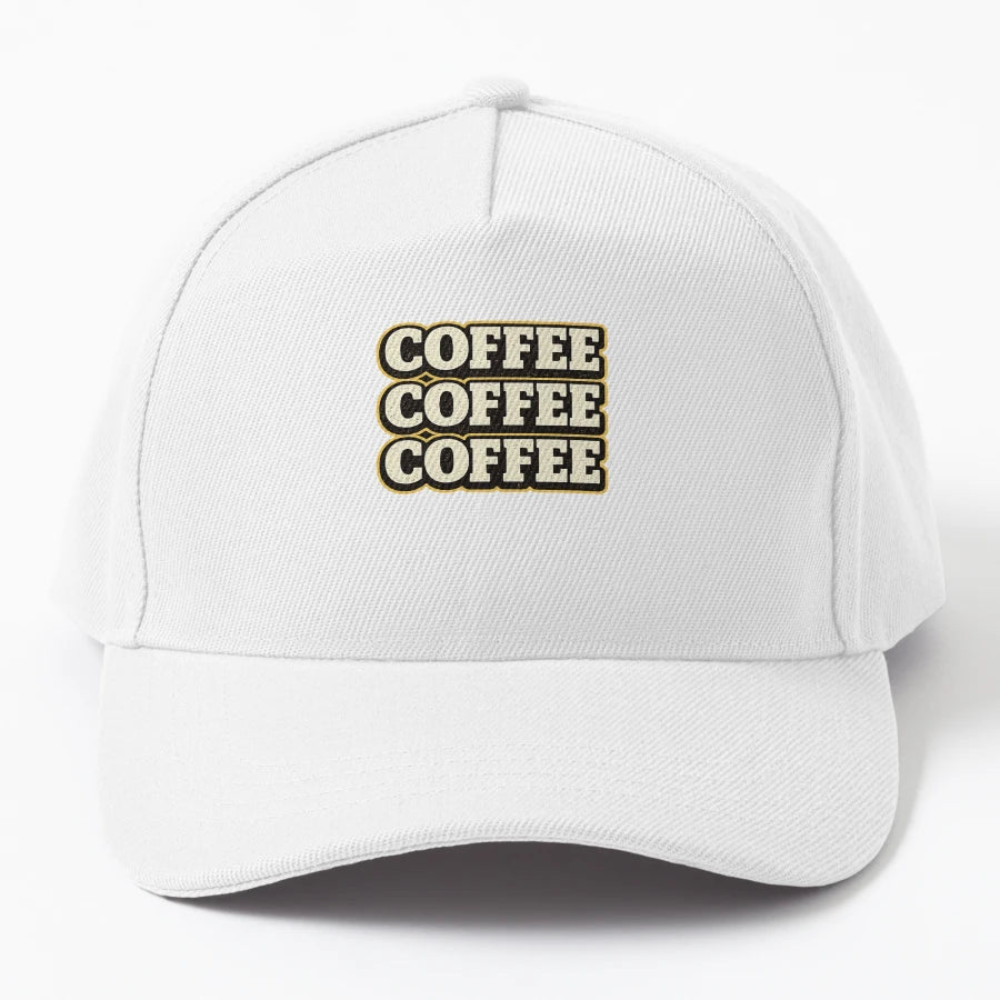 Coffee Coffee Coffee Shirt Funny Denim Baseball Cap - Snapback, Trucker Hat, Dad Hat, Denim Baseball Cap