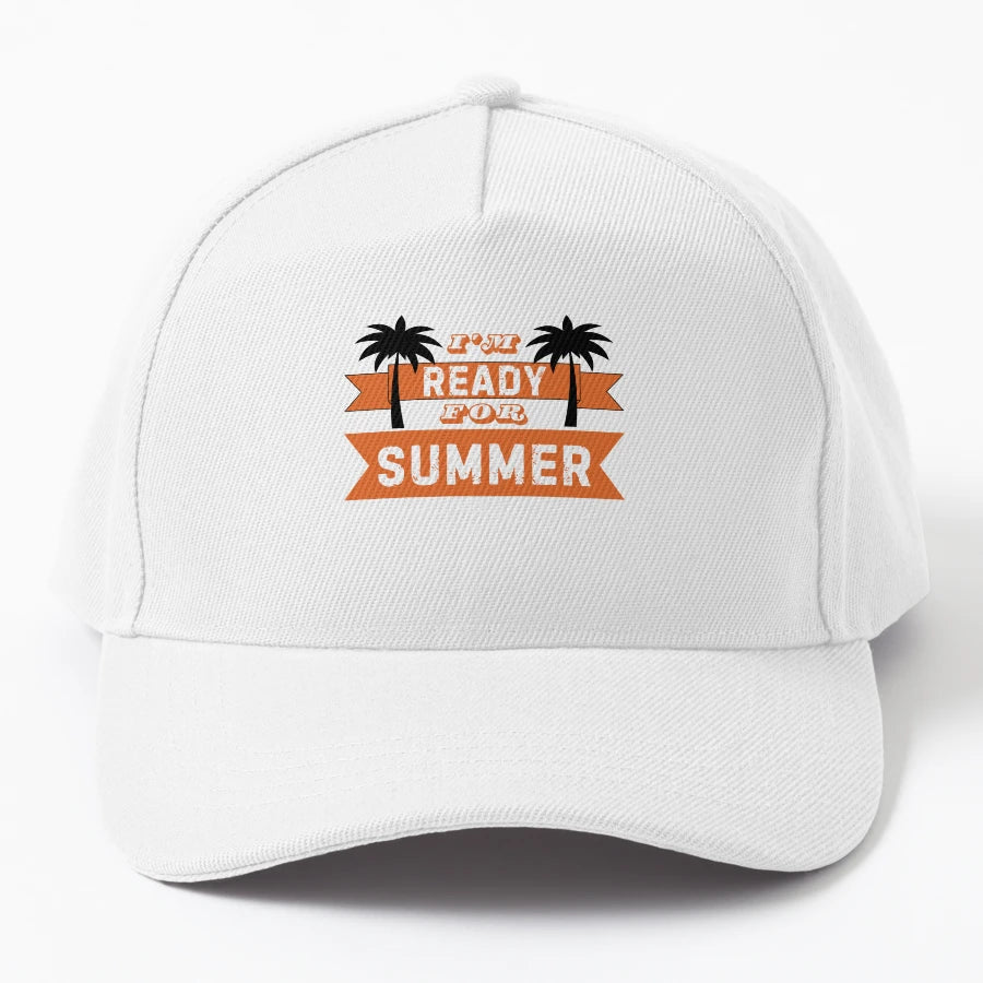Im Ready Summer Denim Baseball Cap - High-Quality - Snapback, Trucker Hat, Dad Hat, Denim Baseball Cap