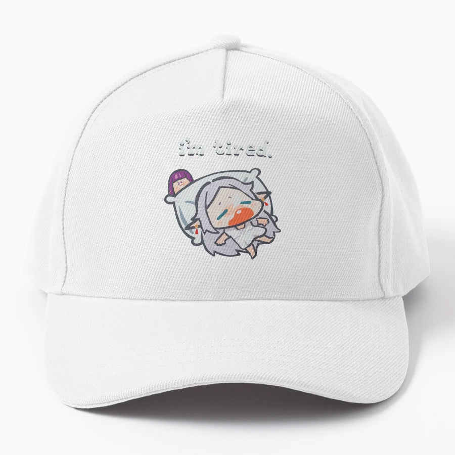 Im Tired Cute Denim Baseball Cap - Outdoor Style - Snapback, Trucker Hat, Dad Hat, Denim Baseball Cap