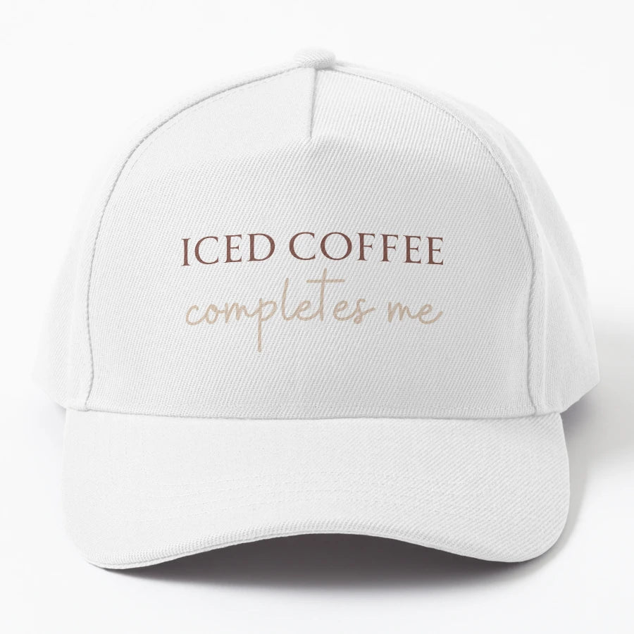 Iced Coffee Completes Me Iced Coffee Lover OTTO Dad Hat - Snapback, Trucker Hat, Dad Hat, Denim Baseball Cap