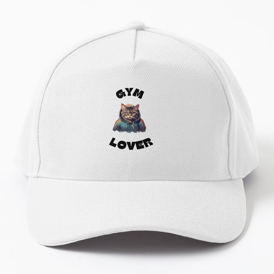 Cat Gym Lover Trucker Hat - Low-Profile Fit - Snapback, Trucker Hat, Dad Hat, Denim Baseball Cap