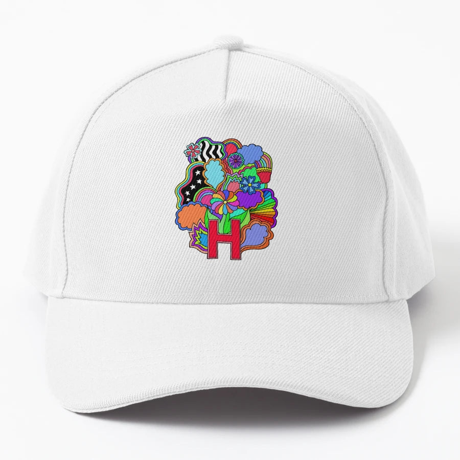 Letter H OTTO Dad Hat - 6-Panel Cap - Snapback, Trucker Hat, Dad Hat, Denim Baseball Cap
