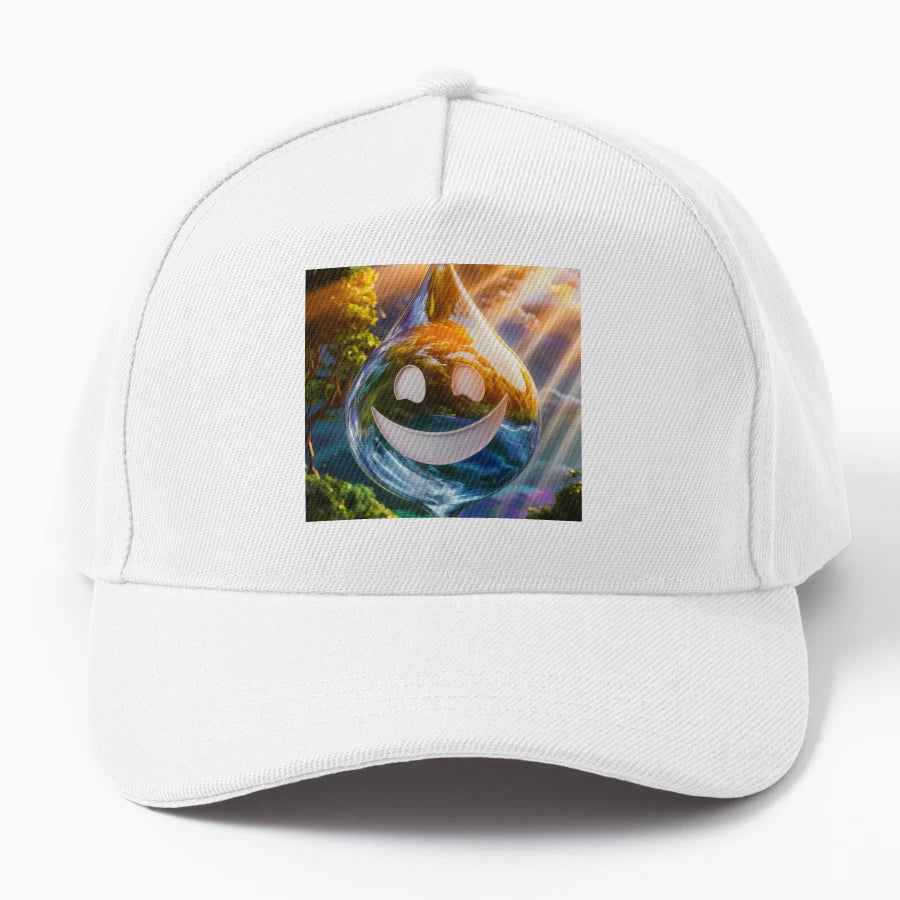 Drop Smile Denim Baseball Cap - Outdoor Style - Snapback, Trucker Hat, Dad Hat, Denim Baseball Cap