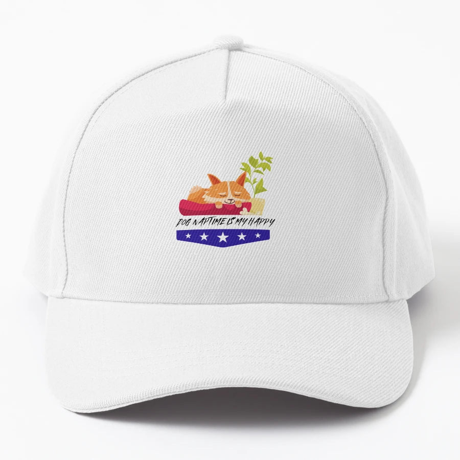 Dog Naptime Is My Happy OTTO Dad Hat - Vintage Style - Snapback, Trucker Hat, Dad Hat, Denim Baseball Cap