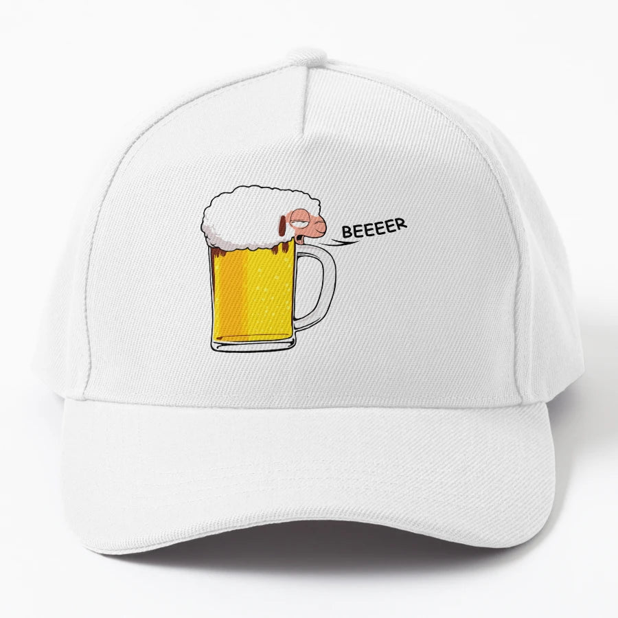 Beer Sheep Denim Baseball Cap - Classic Cap - Snapback, Trucker Hat, Dad Hat, Denim Baseball Cap