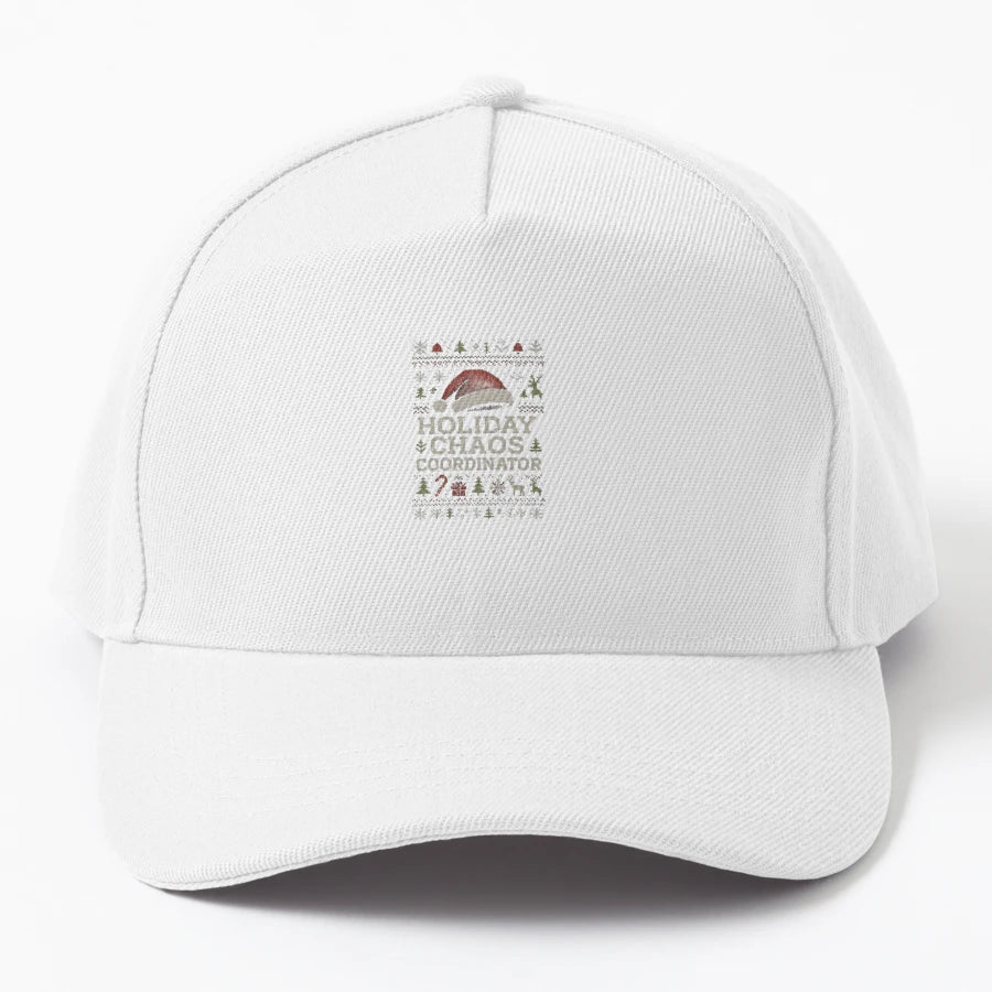 Holiday Chaos Coordinator Ugly Sweater Png Trucker Hat - Snapback, Trucker Hat, Dad Hat, Denim Baseball Cap