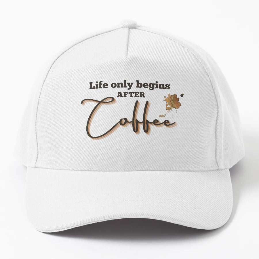 Life Only Begins After Coffee New Era Snapback - Outdoor - Snapback, Trucker Hat, Dad Hat, Denim Baseball Cap