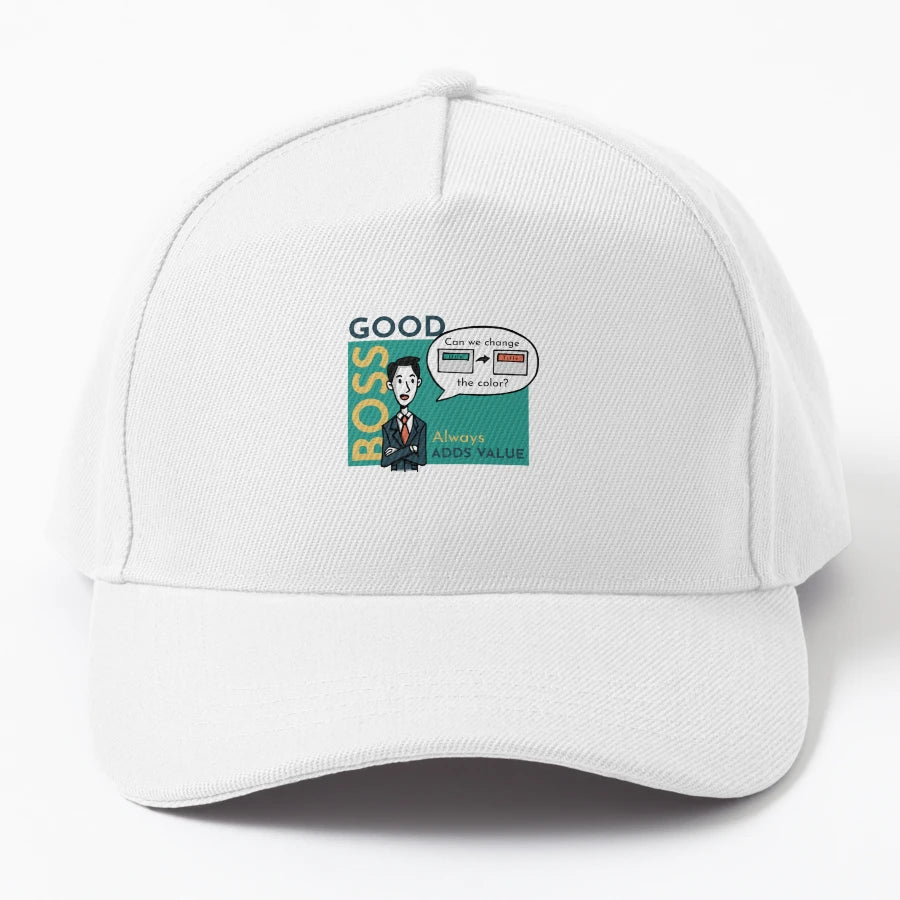 Good Boss Adds Value Sarcasm Trucker Hat - Exclusive - Snapback, Trucker Hat, Dad Hat, Denim Baseball Cap