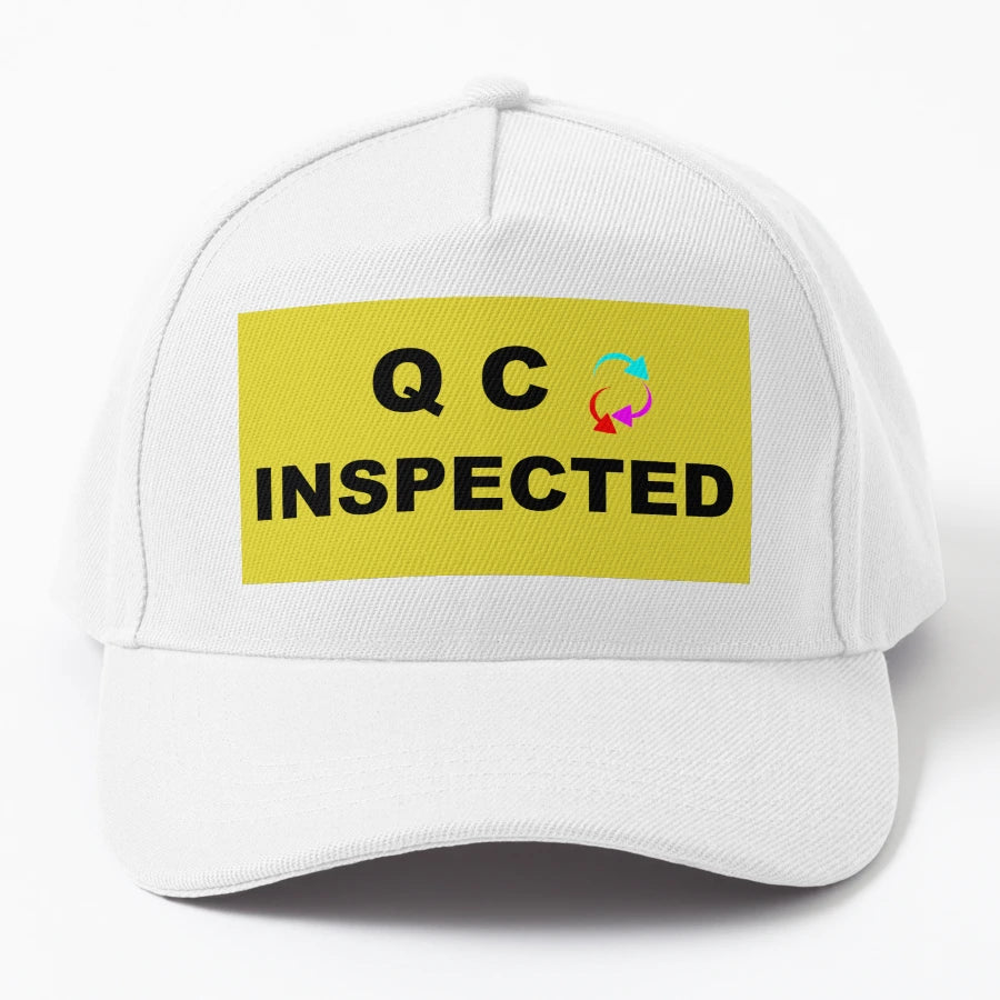 Qc Inspected Sign Design OTTO Dad Hat - High-Quality - Snapback, Trucker Hat, Dad Hat, Denim Baseball Cap