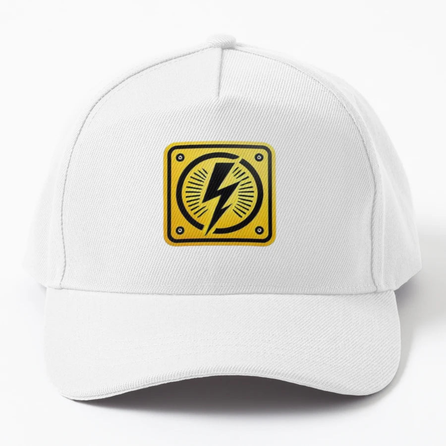 High Voltage Sign Trucker Hat - Unstructured Unique Art - Snapback, Trucker Hat, Dad Hat, Denim Baseball Cap