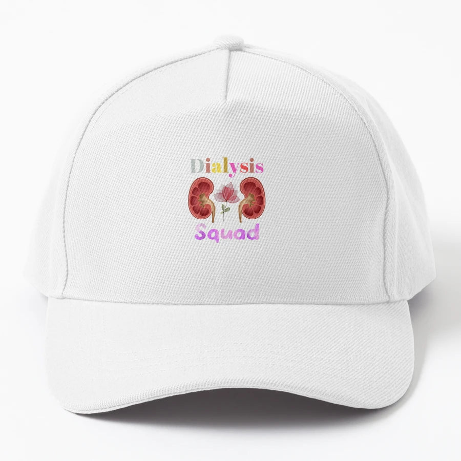 Dialysis Squad Nephrology Kidney Disease Denim Baseball Cap - Snapback, Trucker Hat, Dad Hat, Denim Baseball Cap
