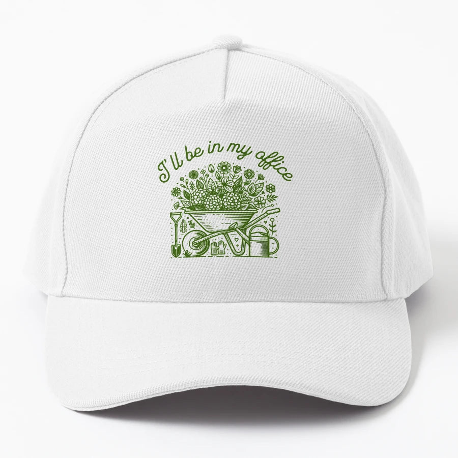 Ill Be My Office Green Trucker Hat - Exclusive Custom - Snapback, Trucker Hat, Dad Hat, Denim Baseball Cap