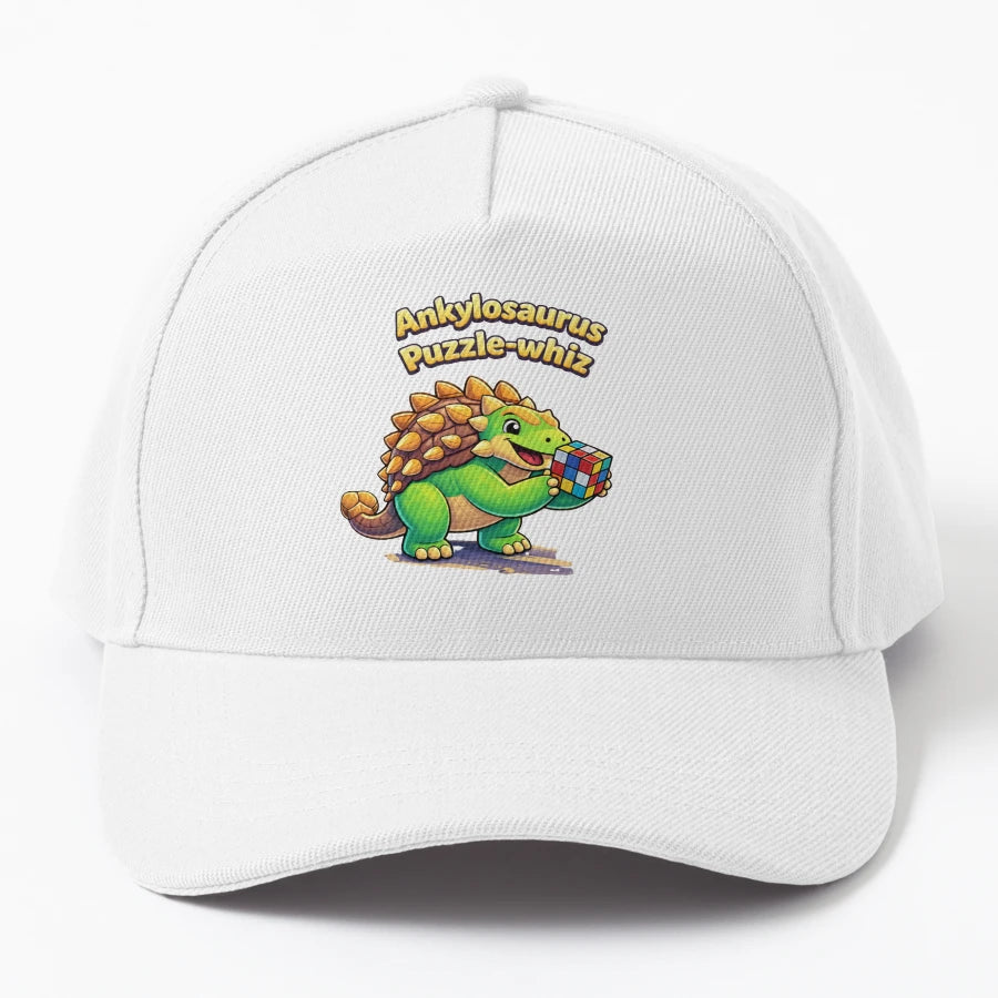 Ankylosaurus Puzzle Whiz Cute Dinosaur New Era Snapback - Snapback, Trucker Hat, Dad Hat, Denim Baseball Cap