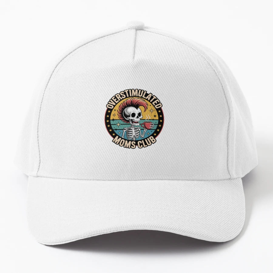 Overstimulated Moms Club Neurodivergent Denim Baseball Cap - Snapback, Trucker Hat, Dad Hat, Denim Baseball Cap