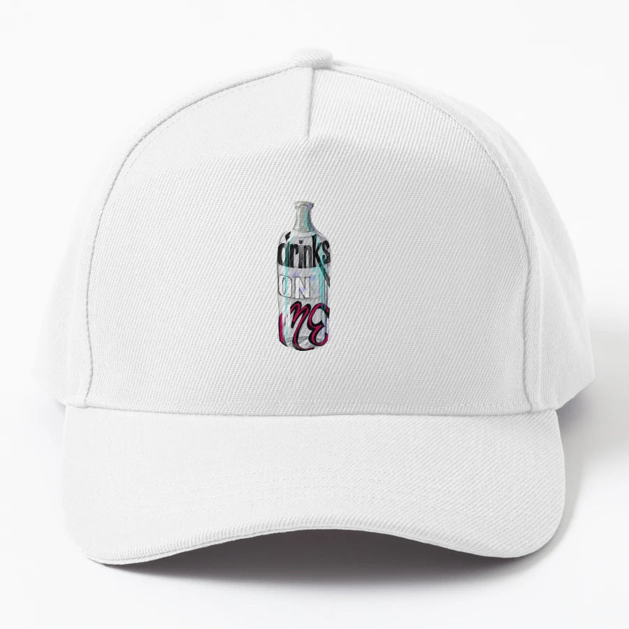 Drinks Me Denim Baseball Cap - Washed Cotton - Snapback, Trucker Hat, Dad Hat, Denim Baseball Cap