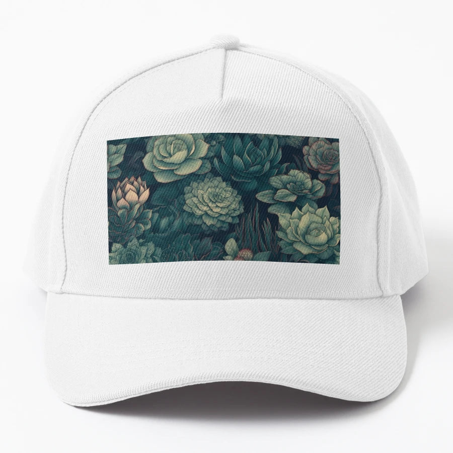 Cacti And Succulent Trucker Hat - Exclusive Unique Art - Snapback, Trucker Hat, Dad Hat, Denim Baseball Cap