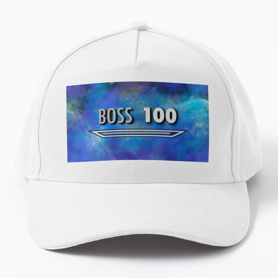 Boss Level 100 Denim Baseball Cap - Structured Custom - Snapback, Trucker Hat, Dad Hat, Denim Baseball Cap