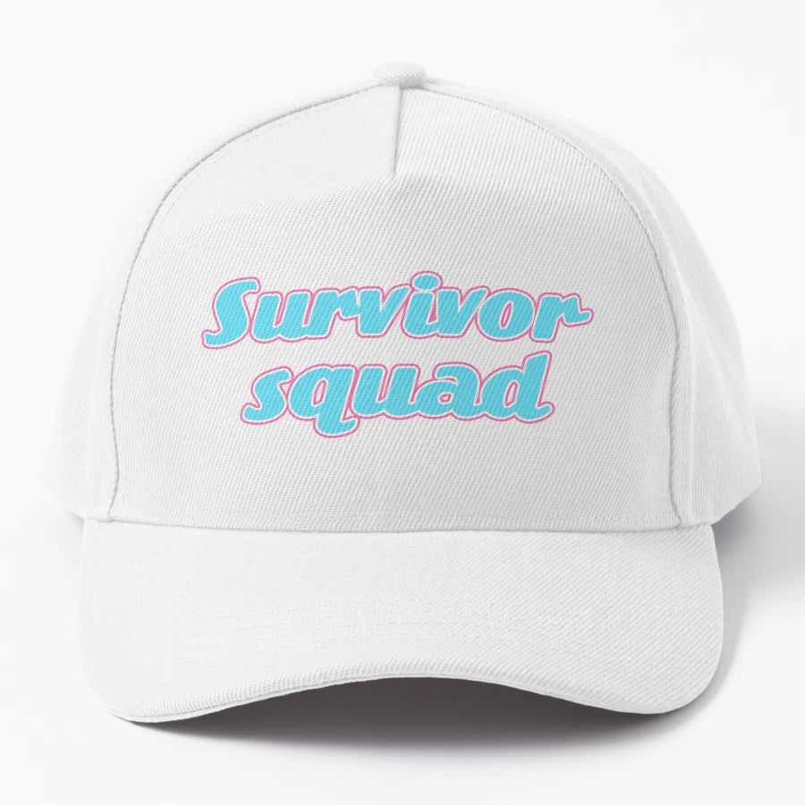 Survivor Squad V5 Peony And Blue Denim Baseball Cap - Unstru - Snapback, Trucker Hat, Dad Hat, Denim Baseball Cap
