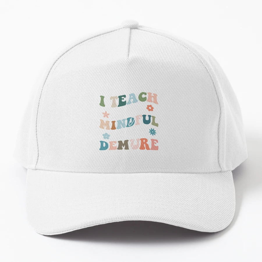 See How I Teach Very Demure Very Mindful New Era Snapback - Snapback, Trucker Hat, Dad Hat, Denim Baseball Cap