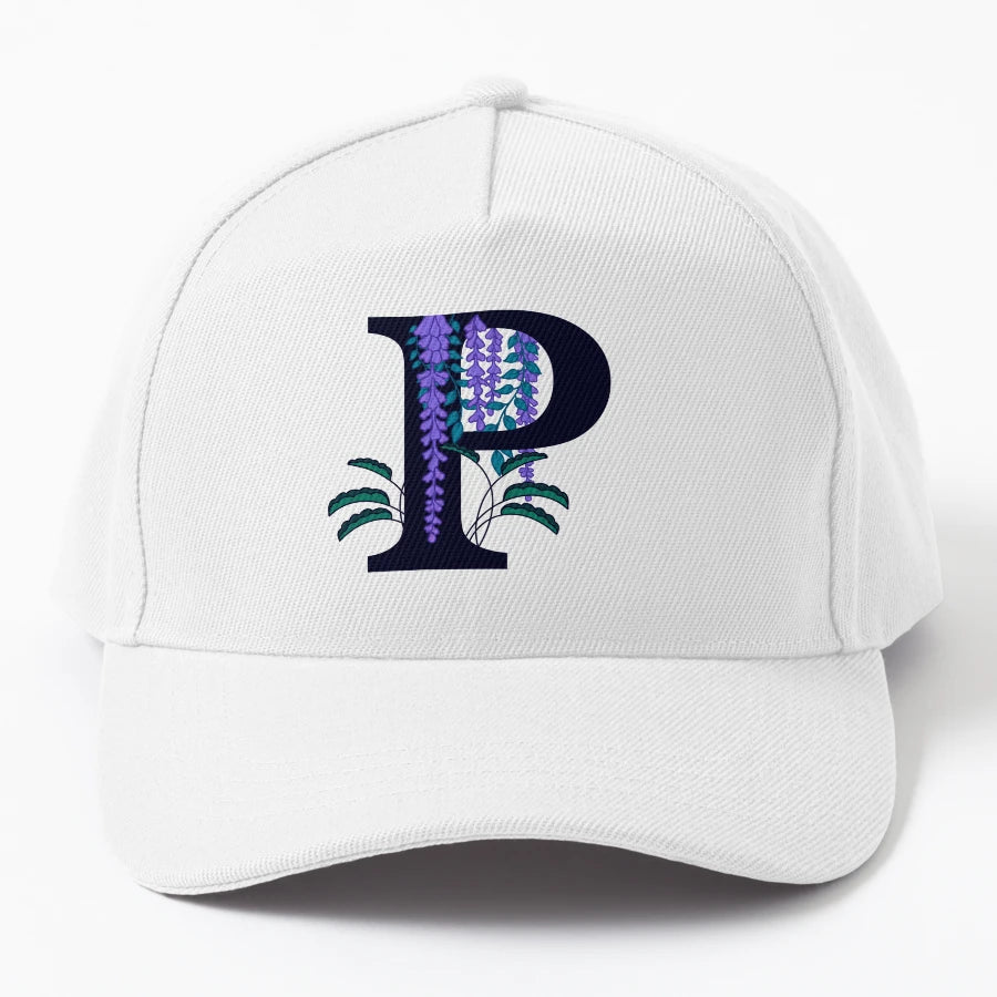 P Monogram Denim Baseball Cap - Outdoor Style - Snapback, Trucker Hat, Dad Hat, Denim Baseball Cap