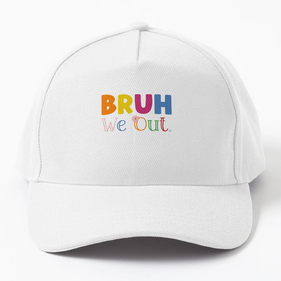 Bruh We Out Teachers Summer End School OTTO Dad Hat - High-Q - Snapback, Trucker Hat, Dad Hat, Denim Baseball Cap