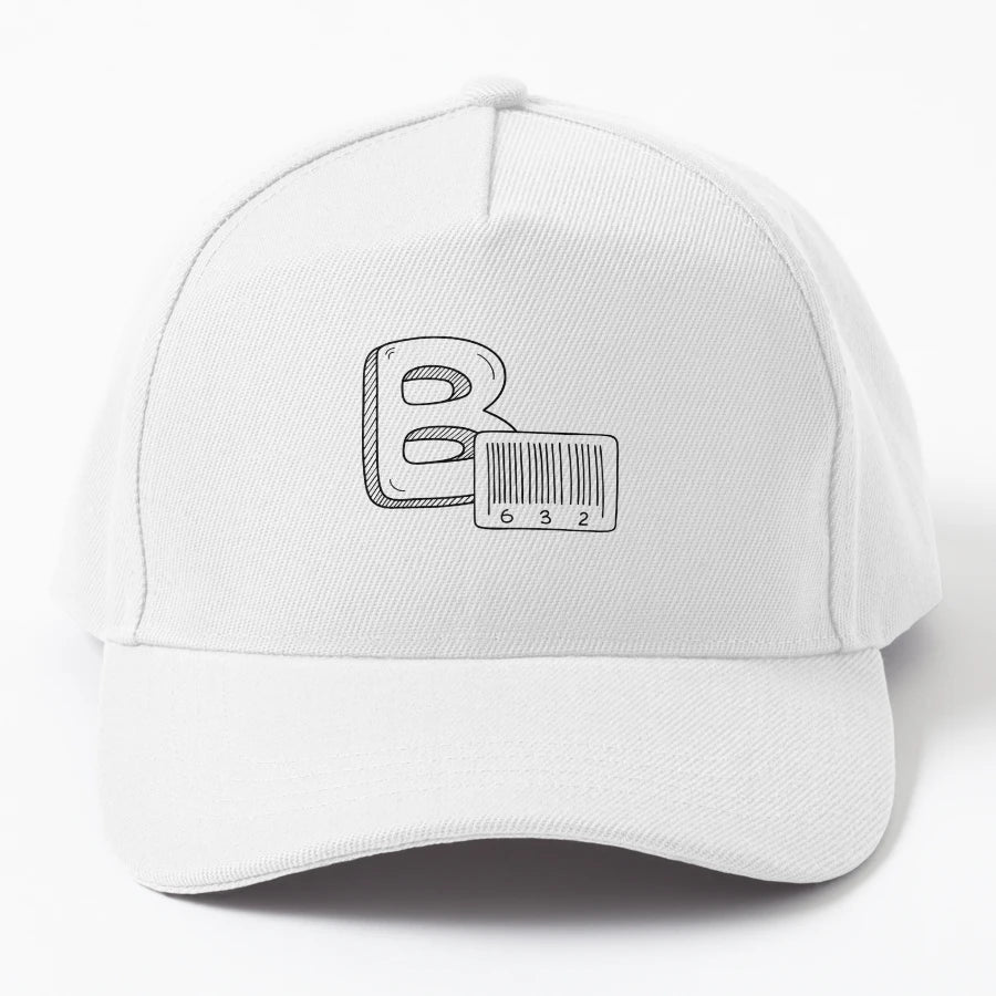 Illustration Barcode Beside Letter B Trucker Hat - Exclusive - Snapback, Trucker Hat, Dad Hat, Denim Baseball Cap