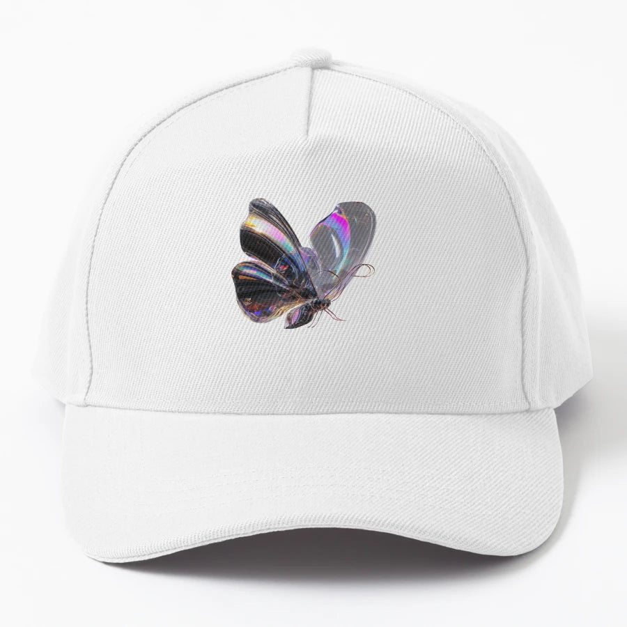 Glitch Butterfly New Era Snapback - Classic Cap - Snapback, Trucker Hat, Dad Hat, Denim Baseball Cap