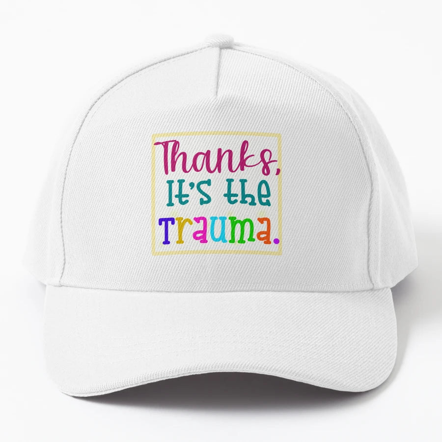Trauma Denim Baseball Cap - Unstructured Unique Art - Snapback, Trucker Hat, Dad Hat, Denim Baseball Cap