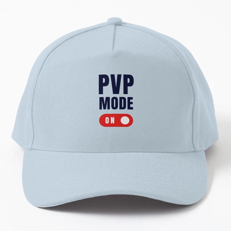 Pvp Mode Denim Baseball Cap - Everyday Essential - Snapback, Trucker Hat, Dad Hat, Denim Baseball Cap