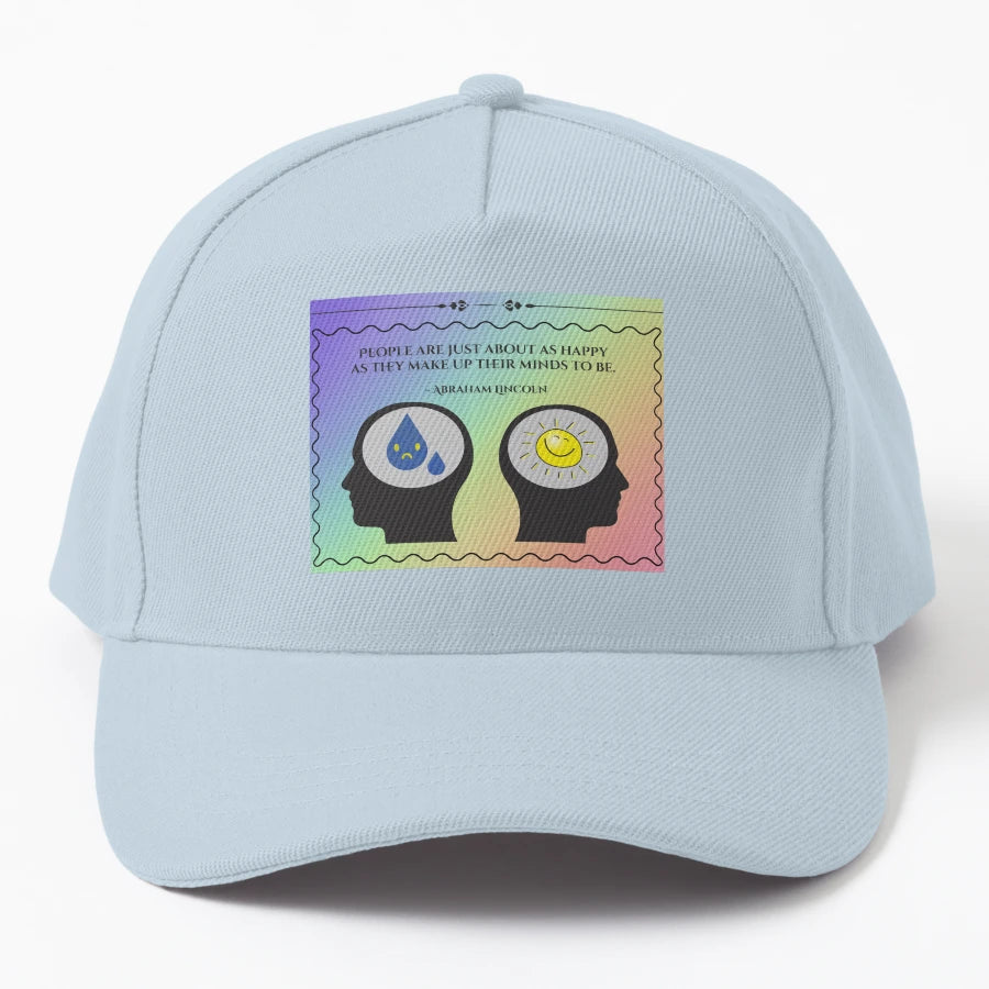 Lincoln Happy As You Make Up Your Mind Trucker Hat - Vintage - Snapback, Trucker Hat, Dad Hat, Denim Baseball Cap