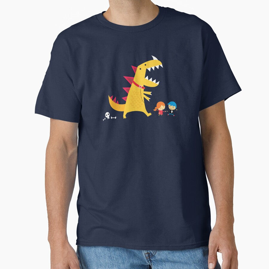 Dino Walk by DinoMike - Adult & Kids T-Shirts, Sweatshirts & Hoodies apparel design preview 1