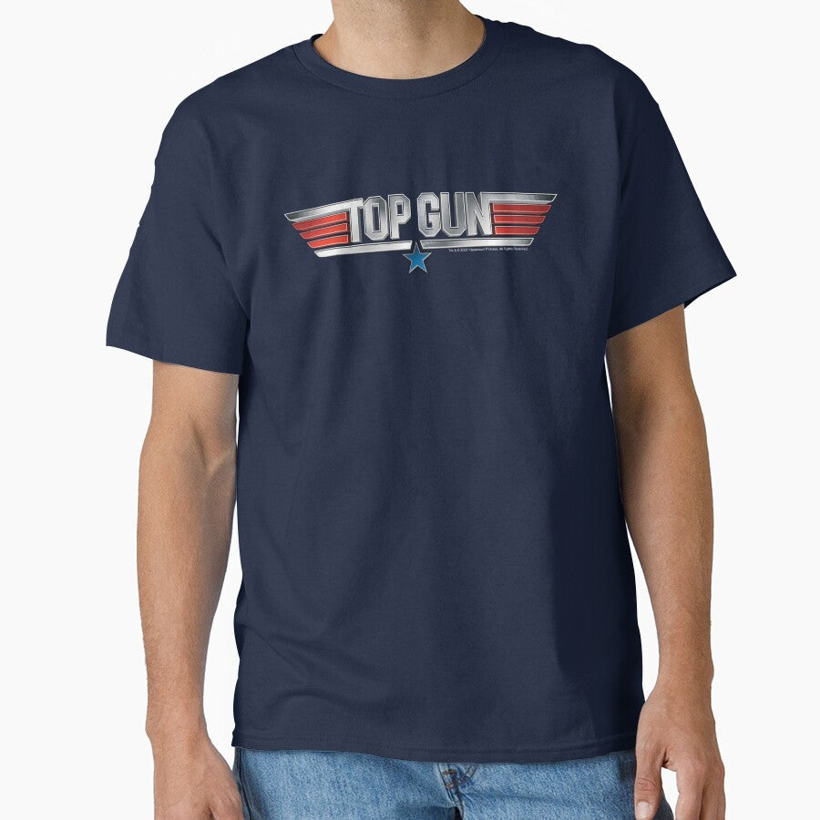 Top Gun Classic Vintage Stars Stripes Movie Logo by - Adult & Kids T-Shirts, Sweatshirts & Hoodies apparel design preview 1
