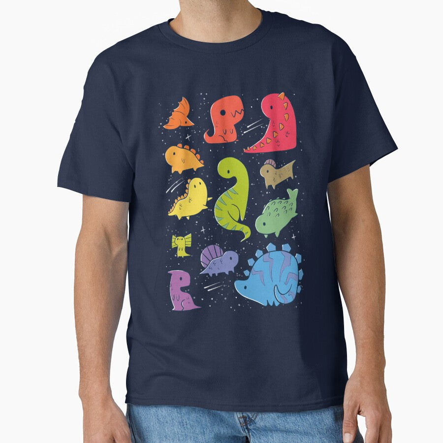 Tiny Rainbow Dinosaurs by TaylorRoss1 - Adult & Kids T-Shirts, Sweatshirts & Hoodies apparel design preview 1