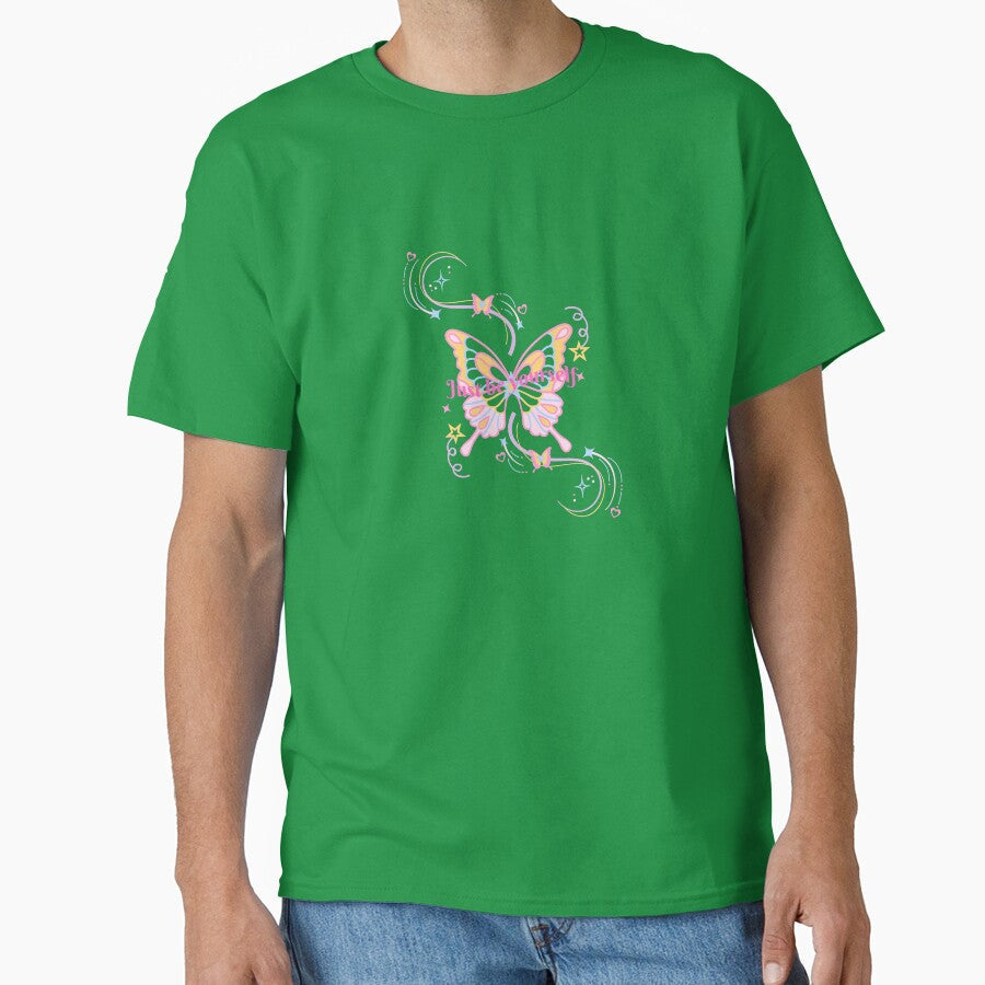 Just Be Yourself Butterfly Aesthetic Cute Pastel - Adult & Kids T-Shirts, Sweatshirts & Hoodies apparel design preview 1