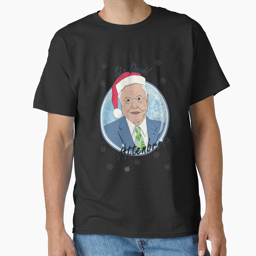 Retro Vintage David Attenborough Christmas Knit Gifts - Adult & Kids T-Shirts, Sweatshirts & Hoodies apparel design preview 1