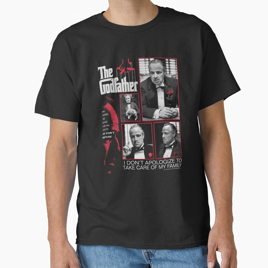 The Godfather Vito Corleone Quotes Poster by FifthSun - Adult & Kids T-Shirts, Sweatshirts & Hoodies apparel design preview 1