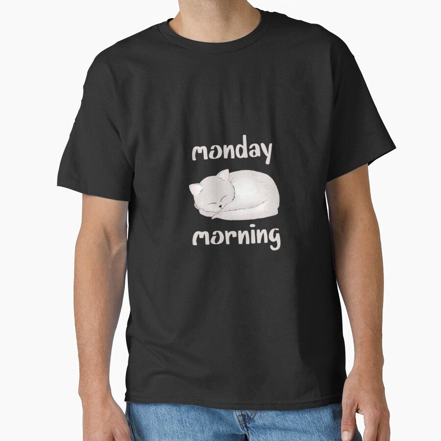 Monday Morning for Cat Lover by MrHemo - Adult & Kids T-Shirts, Sweatshirts & Hoodies apparel design preview 1