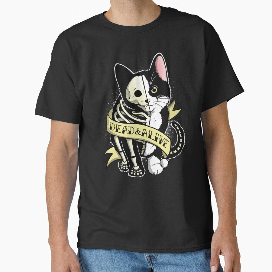 Schrodinger cat tattoo by NemiMakeit - Adult & Kids T-Shirts, Sweatshirts & Hoodies apparel design preview 1