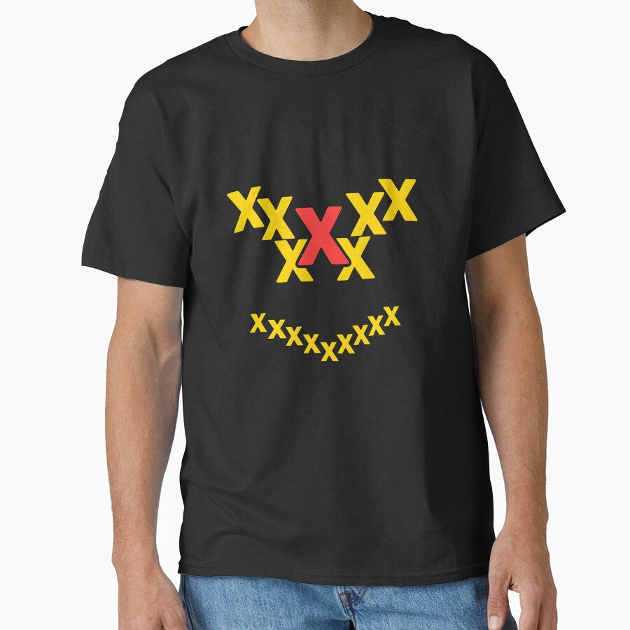 Grunge Edgy Cross Eyed Smile Face Graphic by Kitishop - Adult & Kids T-Shirts, Sweatshirts & Hoodies apparel design preview 1