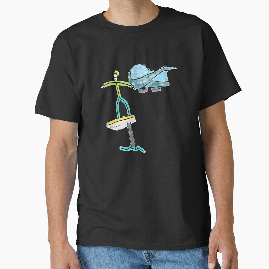 Wing Foiling Stickman by Mark-Ewbie - Adult & Kids T-Shirts, Sweatshirts & Hoodies apparel design preview 1